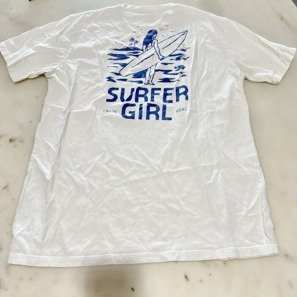 Surf Girl Graphic T-Shirt Aesthetic Art Clean Beach Tee Unisex Summer Top Sz XL
